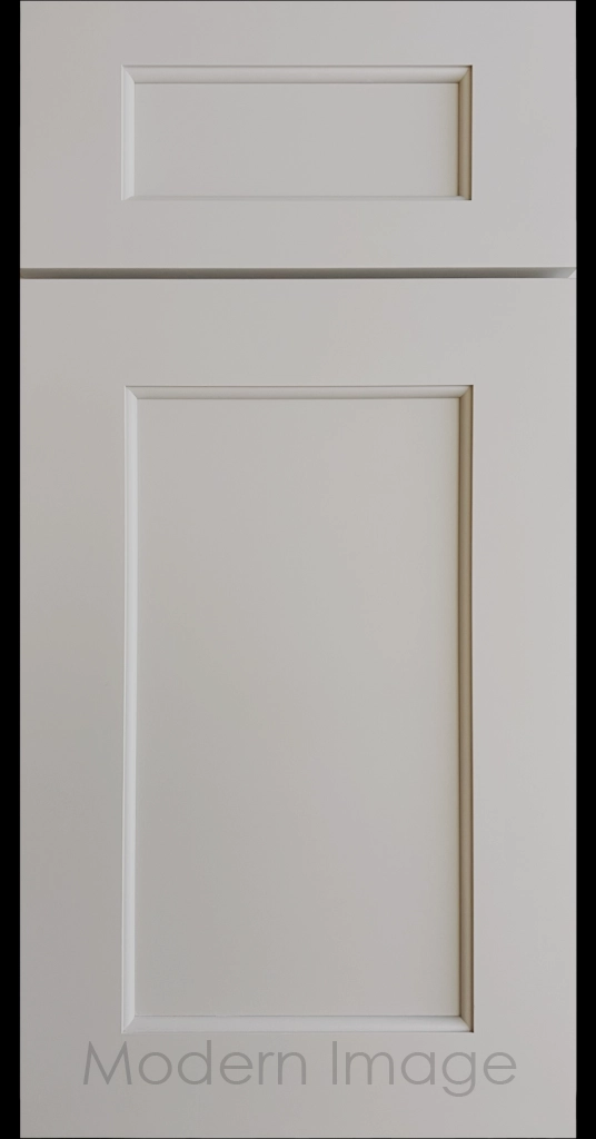 Carlsbad II Shaker kitchen cabinets with distinct line detailing in Gray.